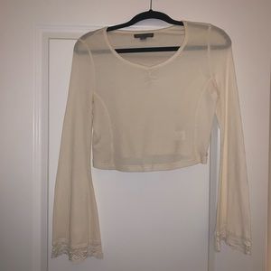 PACSUN CREAM BOHO TOP